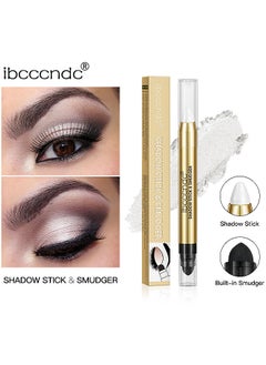 Eyeshadow Stick Double End Metallic Shimmer Highlighting Soft Pigmented Shiny Waterproof Longlasting Eye Shadow Pencil for Women