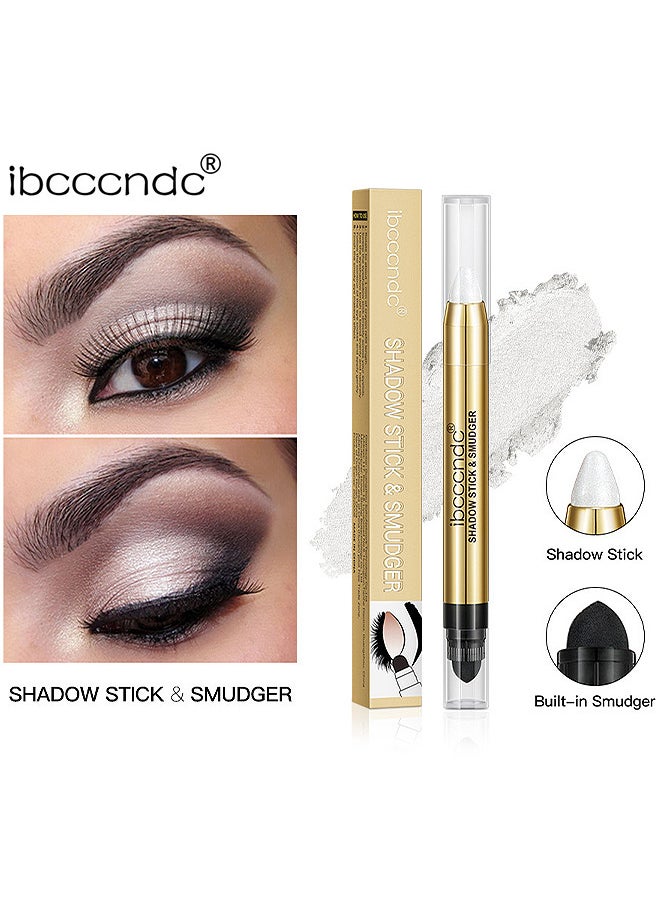 ibcccndc - Eyeshadow Stick Double End Metallic Shimmer Highlighting Soft Pigmented Shiny Waterproof Longlasting Eye Shadow Pencil for Women - Image 1