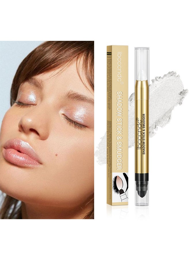 ibcccndc - Eyeshadow Stick Double End Metallic Shimmer Highlighting Soft Pigmented Shiny Waterproof Longlasting Eye Shadow Pencil for Women - Image 1