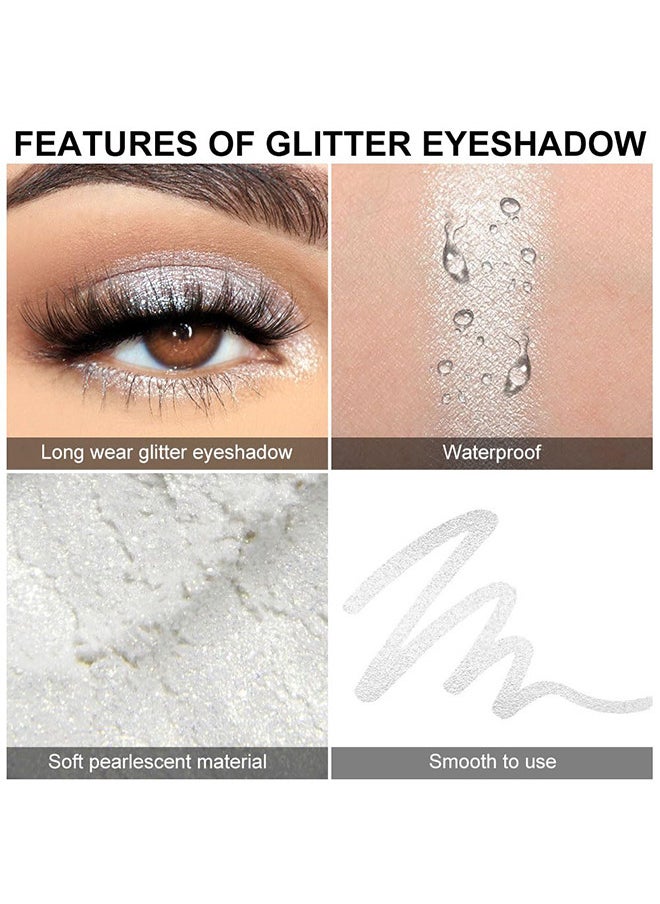 ibcccndc - Eyeshadow Stick Double End Metallic Shimmer Highlighting Soft Pigmented Shiny Waterproof Longlasting Eye Shadow Pencil for Women - Image 1
