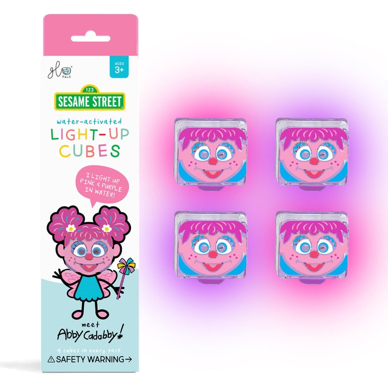 Glo Pals x Sesame Street WaterActivated LightUp Cubes for Sensory Play Abby Cadabby Cubes Only