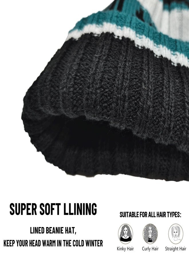 Suswoos Philadelphia Kids Beanie Hat with Pom,Children Warm Knitted Pompom Hat,Boys Girls Beanie Cap&Winter Hat,Knitted hat Gift for Fans. - Image 3