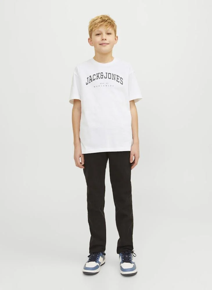 جاك وجونز جونيور Kids Logo Crew Neck T-Shirts