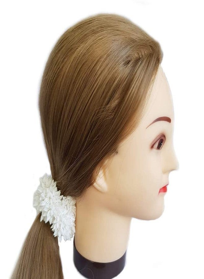 CHRONEX 2 Pcs Rose and Mogra Rubber band Gajra Best Hair Accessories Hair Gajra White - Image 5