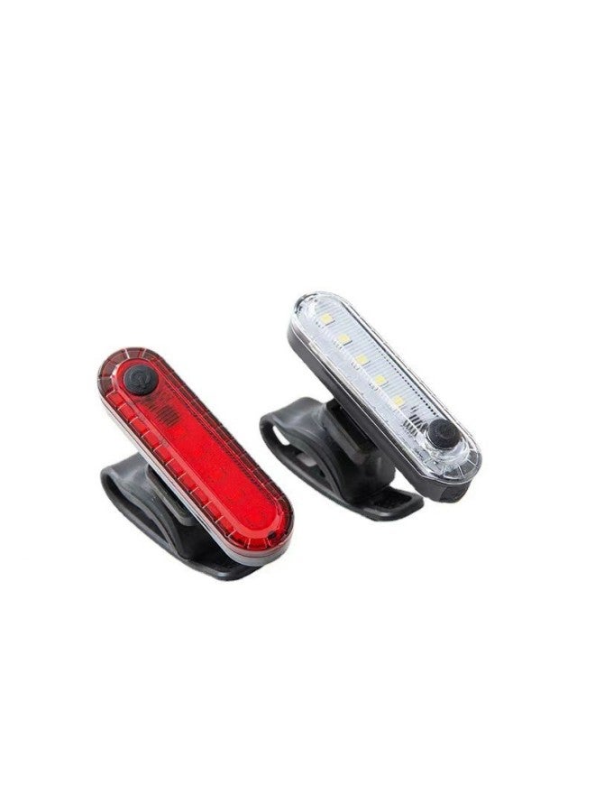 Loquat Led Night Riding Bicycle Bright Tail Light USB Rechargeable Mountain Bike Riding Warning Light Outdoor Car Tail Light Wholesale-color:Color Box Packaging White - Image 5