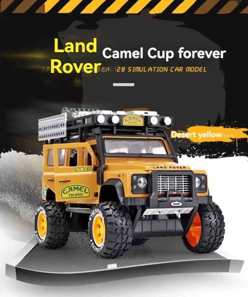 NEWAO Land Rover Camel Trophy RC Car Zinc Alloy Model With Realistic Sound Lighting Effects - Durable Electroplating Spray Paint Collectible Toy For Kids Gift Display Model - Image 5