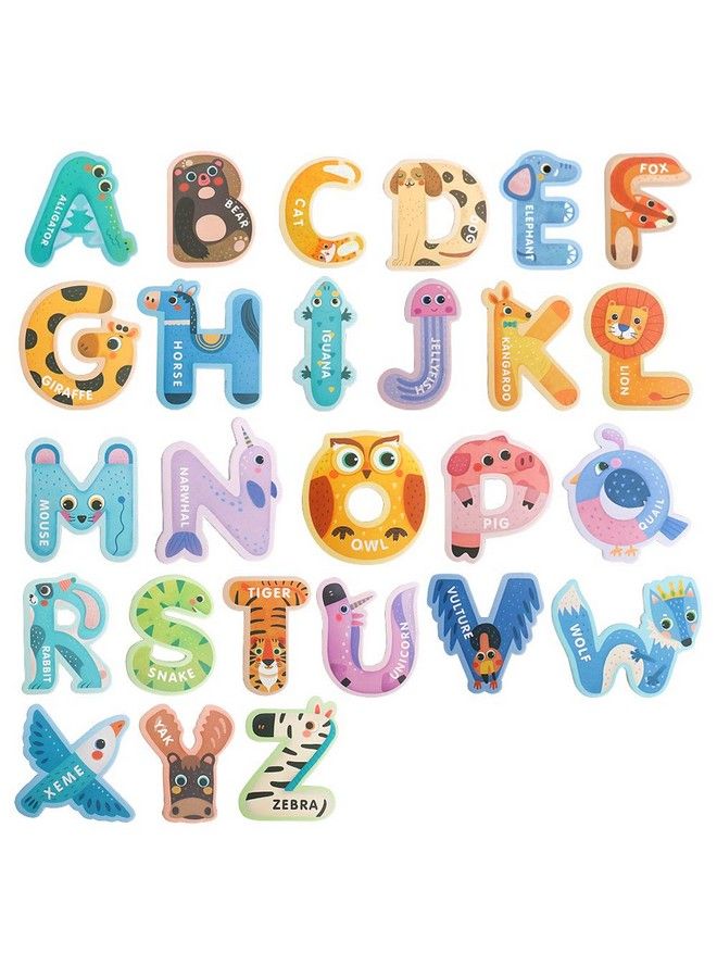 USATDD Jumbo Magnetic Letters Colorful Abc Alphabet Animal Shape Toys Large Uppercase Refrigerator Fridge Magnets Preschool Educational Toy Set Learning Spelling Game For 3 4 5 Year Old Toddler Kids - Image 2