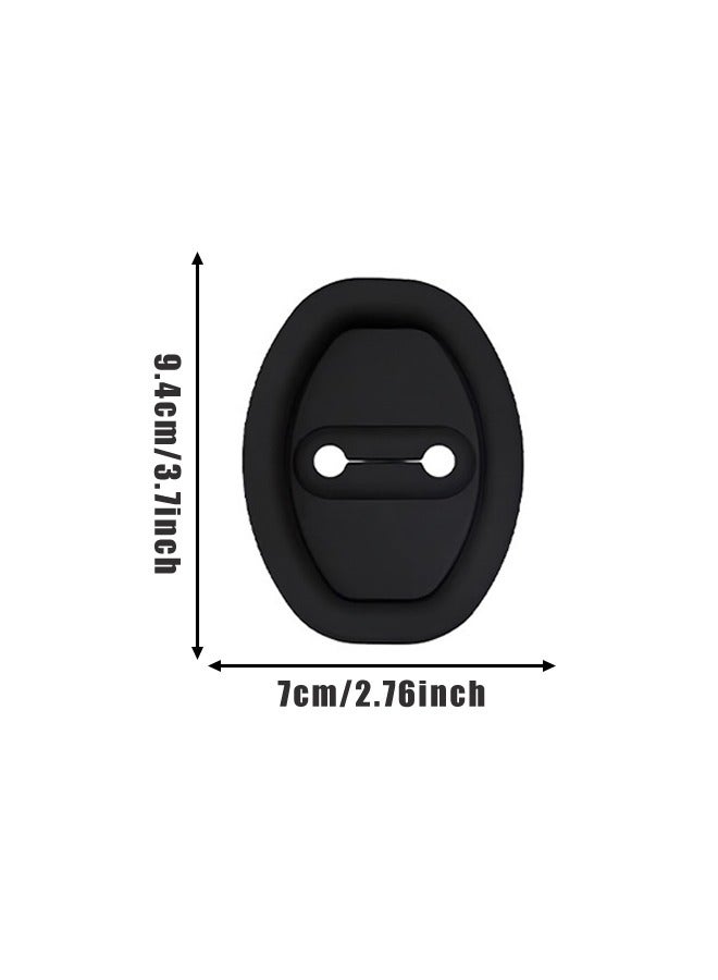 4PCS Silicone Car Door Lock Cover for Car Door Protector and Noise Reduction,Universal Automotive Exterior Accessories  - Image 2