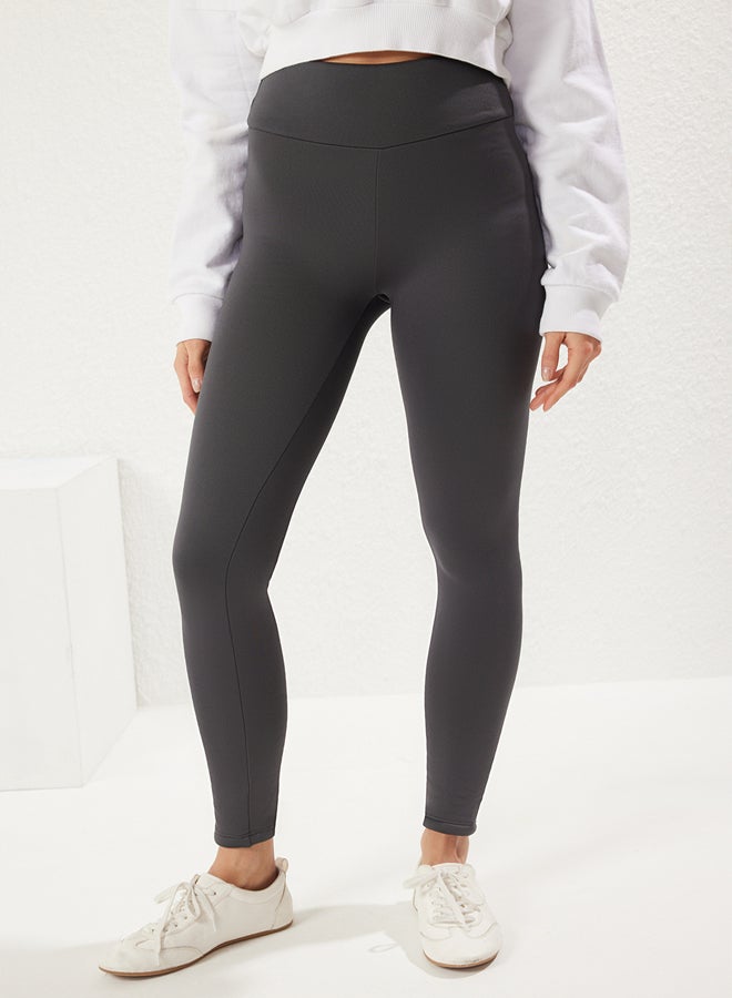 trendyol Anthracite Diver/Scuba Full Length Sports Tights THMAW24TY00077 - Image 3