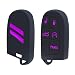 YOSRTER 1 Pack Silicone Key Fob Cover Protector for Challenger Charger Durango Journey Dart 5 Buttons Keyless Key Shell Fit for Dodge AccessoriesPurple Trim - Image 2