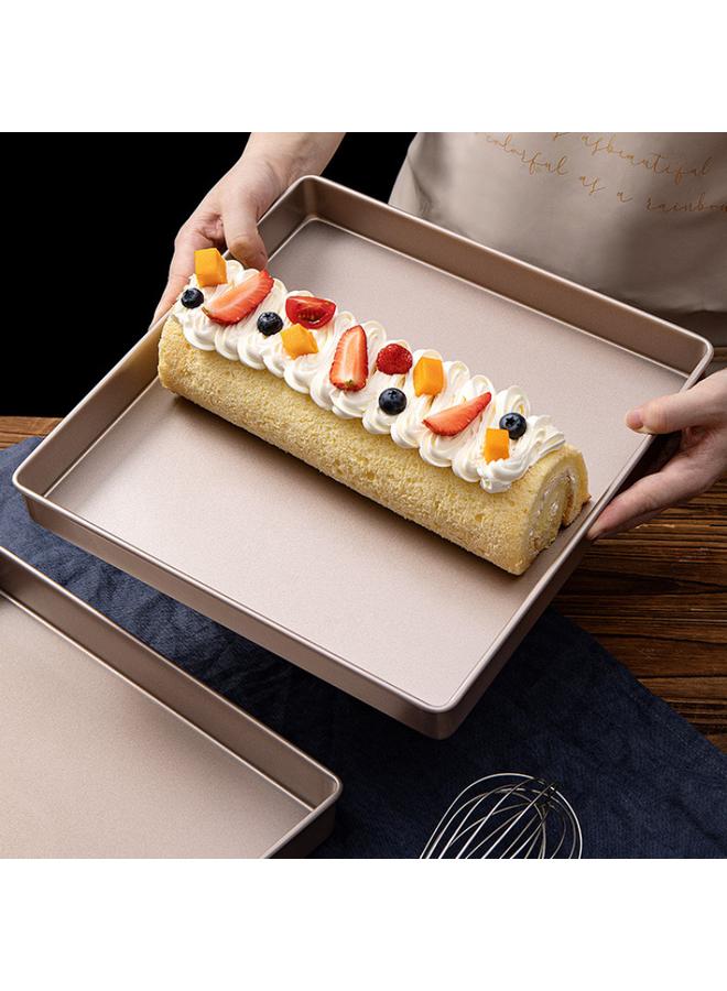 Bluejw Household Non-stick Nougat Snowflake Crisp Dry Baking Tools 28 × 28 Square Cake Roll Baking Pan Mold - Image 3