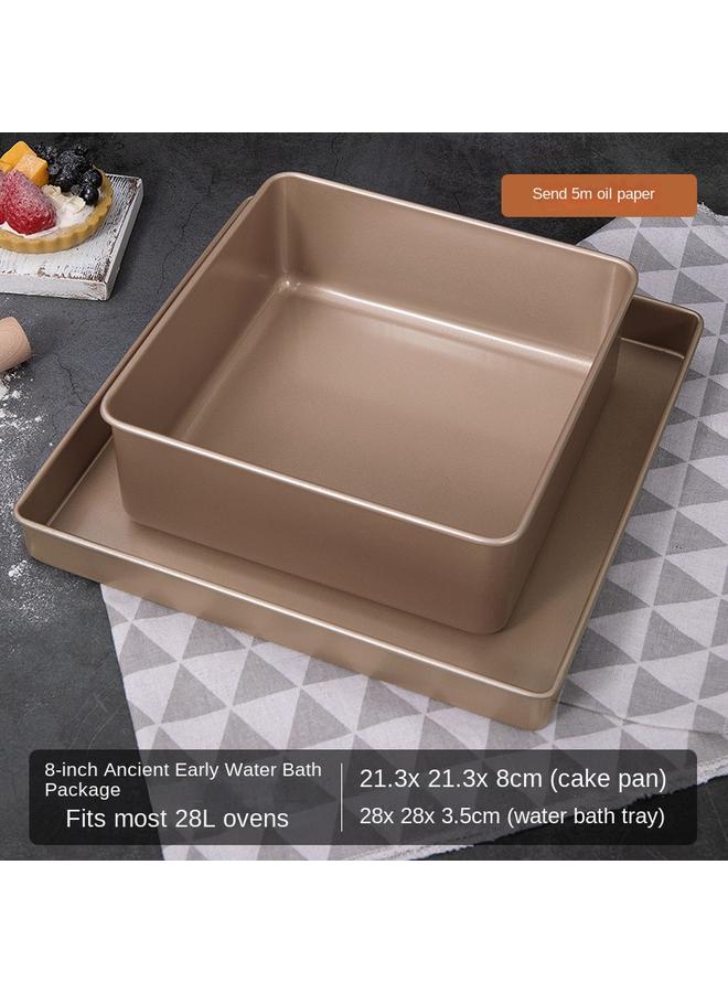 Bluejw Household Non-stick Nougat Snowflake Crisp Dry Baking Tools 28 × 28 Square Cake Roll Baking Pan Mold - Image 1