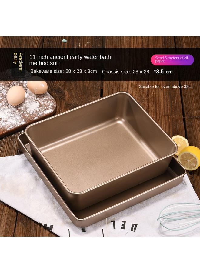 Bluejw Ancient Early Taste Cake Mold Baking Pan Height Deepening 6-8-9 Inch Non-stick Oven Household Baking Square With Live Bottom - Image 1