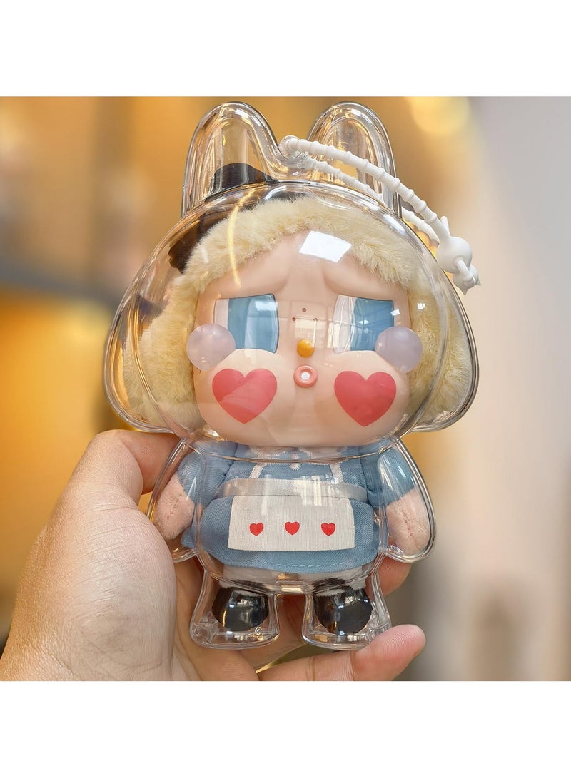 1pcs Transparent Doll Case for 17 cm Doll Cryingbaby Doll, Protective Key Ring for Crying Again Plush Figure, Plastic Clear Display Box (Figure Not Included)  - Image 3