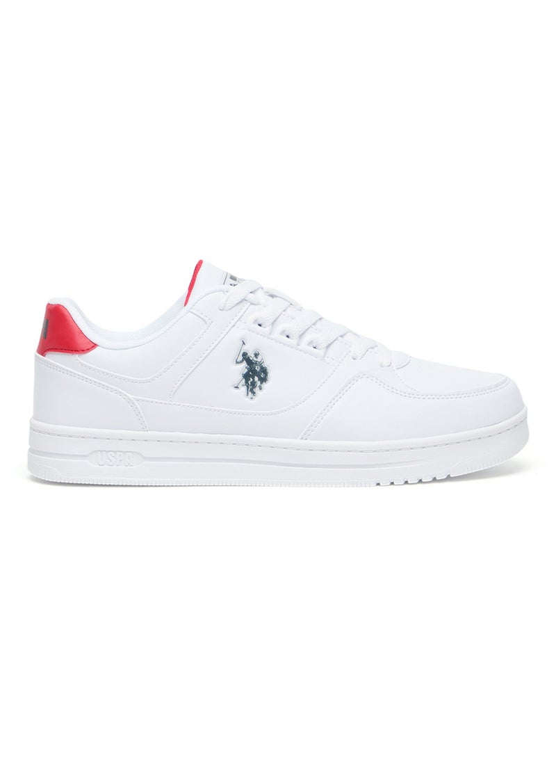 U.S. Polo Assn. - Men's White and Red Low-Top Sneakers - Lightweight Classic Lace-Up Design, Comfortable for Everyday Outfits - Image 1