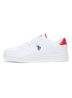 U.S. Polo Assn. Men's White and Red Low-Top Sneakers - Lightweight Classic Lace-Up Design, Comfortable for Everyday Outfits  - Image 2