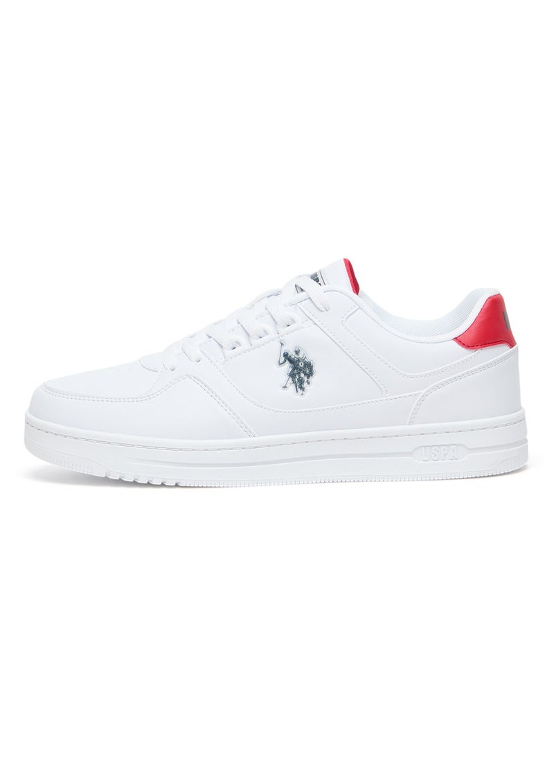 U.S. Polo Assn. - Men's White and Red Low-Top Sneakers - Lightweight Classic Lace-Up Design, Comfortable for Everyday Outfits - Image 1