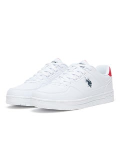 U.S. Polo Assn. Men's White and Red Low-Top Sneakers - Lightweight Classic Lace-Up Design, Comfortable for Everyday Outfits  - Image 3