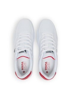 U.S. Polo Assn. Men's White and Red Low-Top Sneakers - Lightweight Classic Lace-Up Design, Comfortable for Everyday Outfits  - Image 5