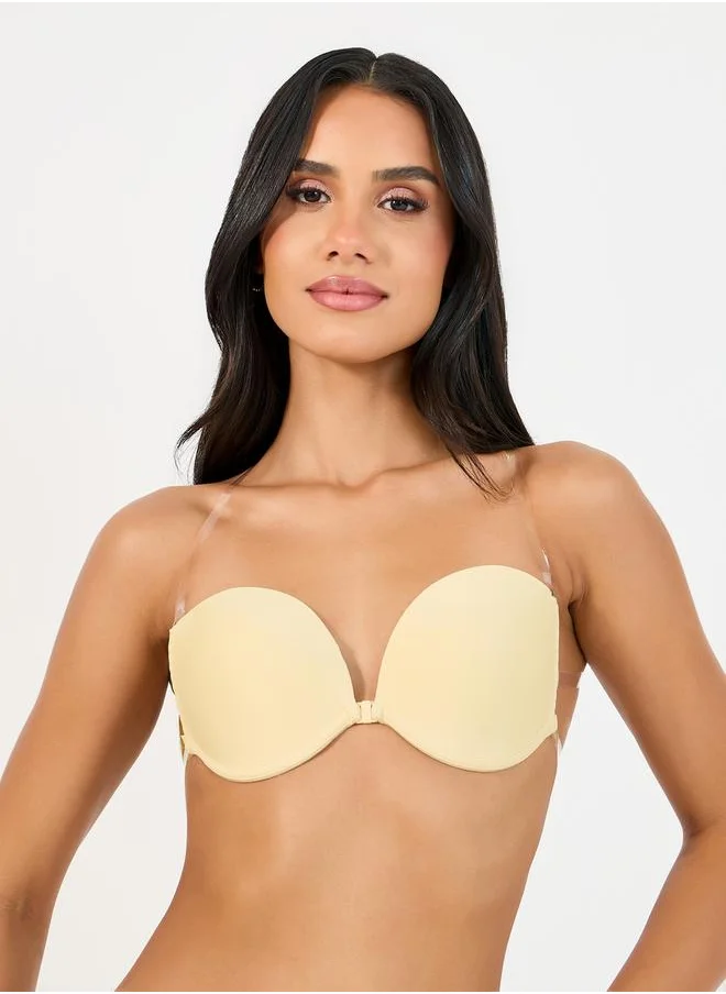 ستايلي Front Fastening Clear Strap Bra