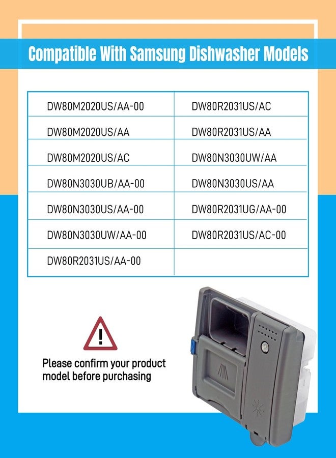 Maigoo DD81-02202A Dishwasher Rinse-Aid soap Dispenser Parts,DD81-02628A Detergent & Rinse Aid Dispenser Replacement for Samsung Dishwasher,DW80M2020US,DW80R2031US,DW80N3030US/UW/UB - Image 3