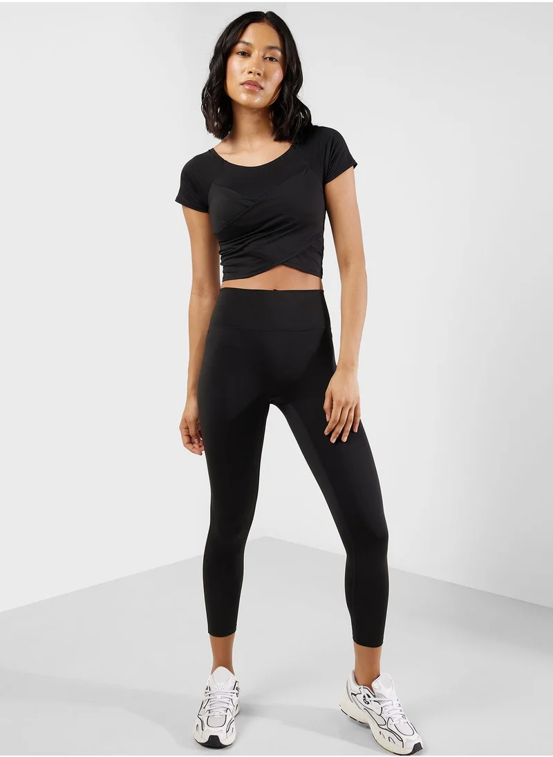 فورورد Overlap Back Waist Detail Leggings