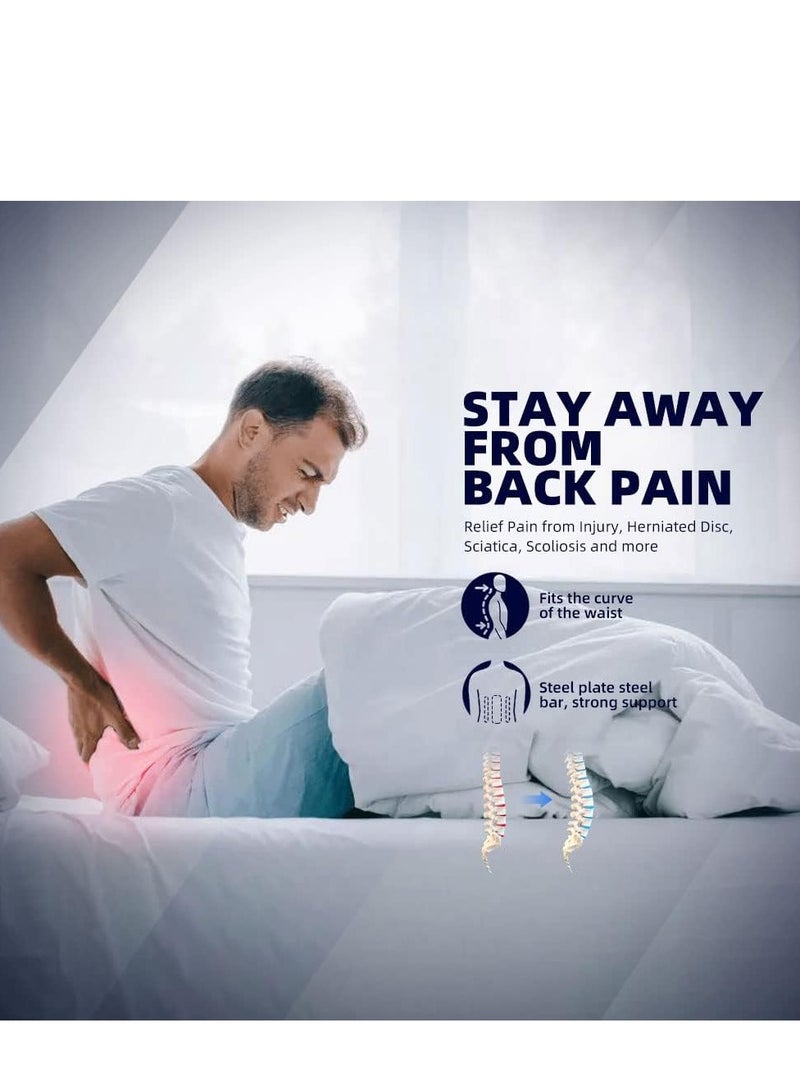 SYOSI Back Braces for Lower Back Pain Relief with 2 Different Hardness Sets Removable Stays, Breathable Back Support Belt for Men&Women, Herniated Disc, Sciatica, Scoliosis (Gray, Medium) - Image 5