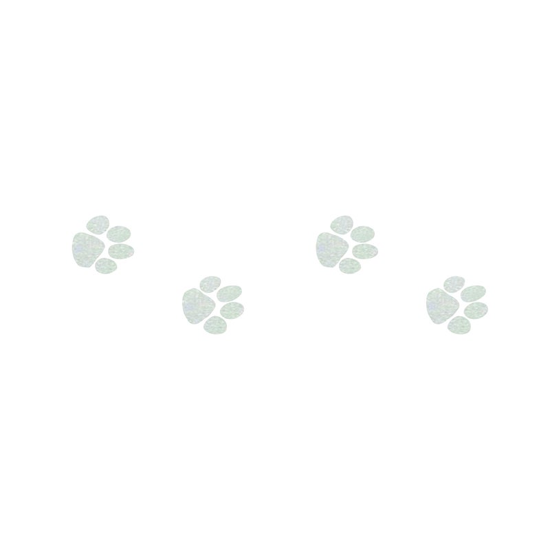 Glass Alert Glass Alert NCAA Paw Glass Stickers White Cartoon Animal Print Paw Print 5 x 92 x 35 Powder Coated Vinyl Indoor 1 Count Glass Door Wall