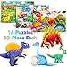 OCTERIC Puzzles for Kids Ages 48 14 Pack Wooden Jigsaw Puzzles 30 Pieces Preschool Educational Learning Toys Set for Toddler Boys and Girls Stocking Stuffers - Image 3