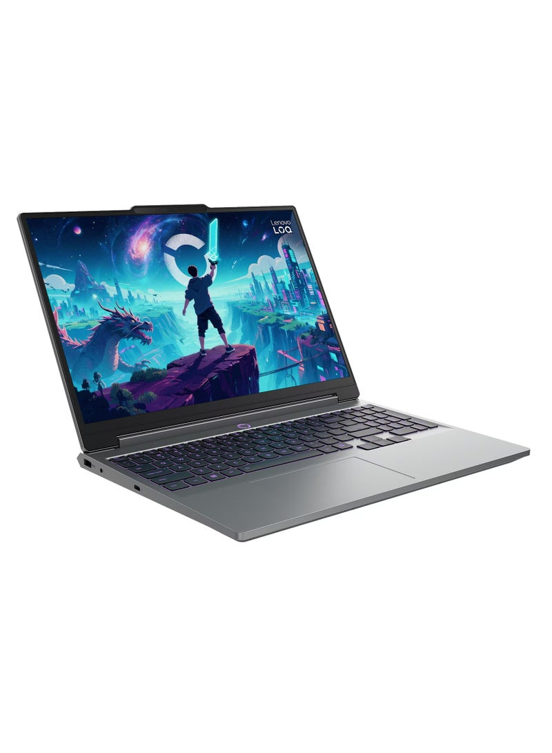 Lenovo LOQ 15IPH11 Laptop - Intel Core Ultra 7-356H - 16GB - 512GB SSD - NVIDIA® GeForce RTX 5060 8GB - 15.3" WUXGA 165Hz - Win11 - Luna Grey-83SL000UED English/Arabic Luna Grey - Image 2