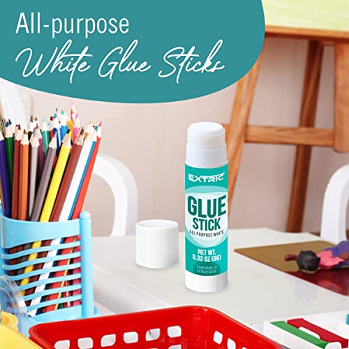 EXTRIC Glue Sticks Bulk Classroom, White Glue Sticks for Kids 12 Count, 0.32 Ounce, Washable All Purpose, for Kids, School and Home - Image 3