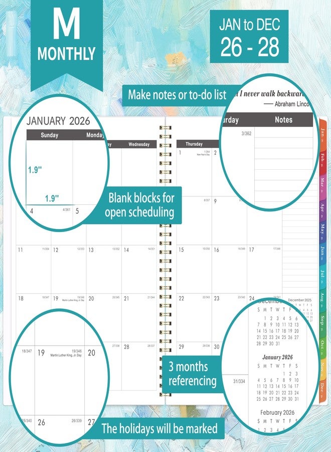 MaaIbok 2026-2028 Monthly Planner - 3 Year Monthly Planner 2026-2028, JAN 2026 - DEC 2028, 2026 Calendar Planner with 36 Monthly Tabs, Notes Pages, Inner Pocket, Great for Long-Term Planning - Image 3