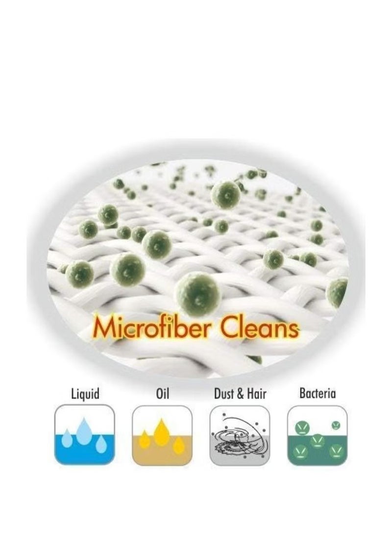 ACLIX Spin Mop Bucket | 360 Degree Floor Cleaning with Stainless Steel Home Tool Kitchen Wringer | Mop Heads | Heavy Duty Plastic Basket (Purple) - Image 3