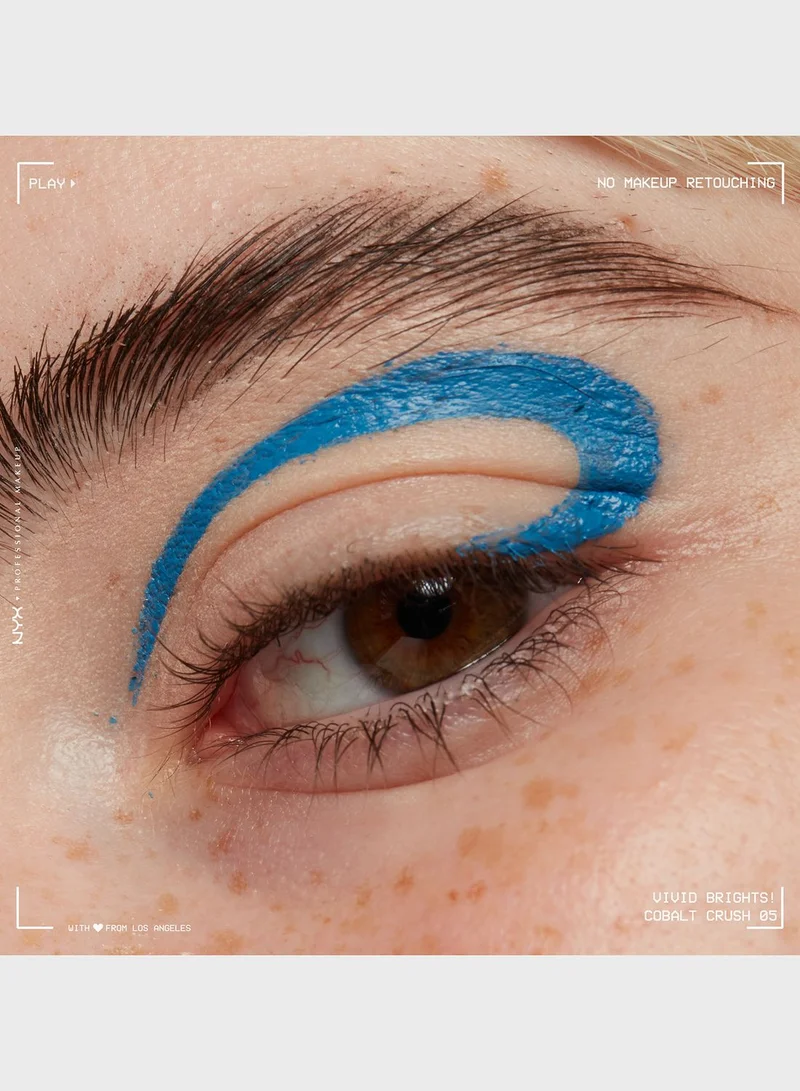 NYX PROFESSIONAL MAKEUP Vivid Brights Colored Liquid Eyeliner - Cobalt Crush