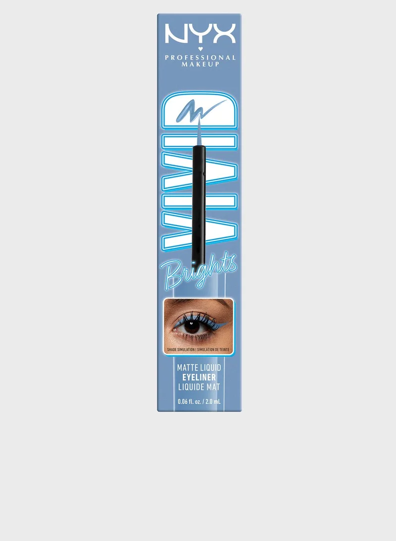 NYX PROFESSIONAL MAKEUP Vivid Brights Colored Liquid Eyeliner - Cobalt Crush