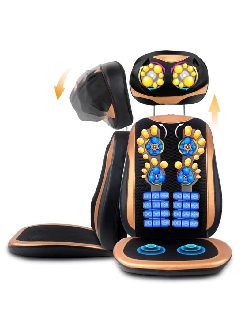 XiuWoo Electric Back Massager, Shiatsu Massage Seat Cushion, Neck and Back Massage Chair Pad, Deep Kneading Chair Massager for Neck and Back Shoulder Full Body - Image 1