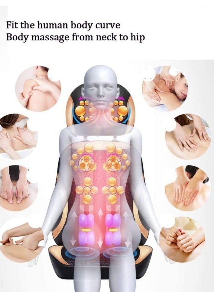 XiuWoo Electric Back Massager, Shiatsu Massage Seat Cushion, Neck and Back Massage Chair Pad, Deep Kneading Chair Massager for Neck and Back Shoulder Full Body - Image 2