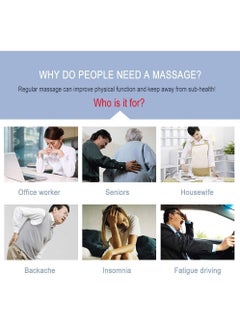 XiuWoo Electric Back Massager, Shiatsu Massage Seat Cushion, Neck and Back Massage Chair Pad, Deep Kneading Chair Massager for Neck and Back Shoulder Full Body  - Image 5