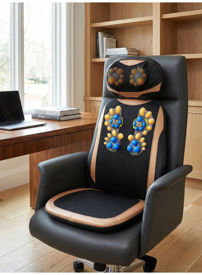 XiuWoo Electric Back Massager, Shiatsu Massage Seat Cushion, Neck and Back Massage Chair Pad, Deep Kneading Chair Massager for Neck and Back Shoulder Full Body - Image 1