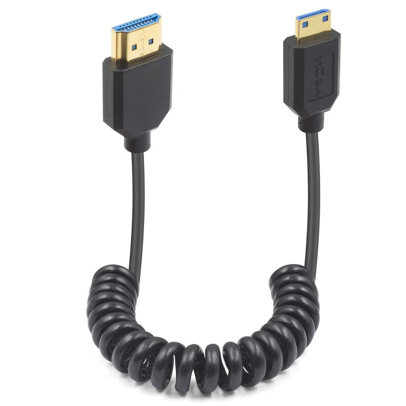 دوتك كابل 8K 48Gbps فائق النحافة من HDMI ذكر إلى Mini HDMI ذكر، إصدار 2.1 للكاميرات وكاميرات DSLR وكاميرات الفيديو من 1 قدم إلى 4 أقدام - Image 1