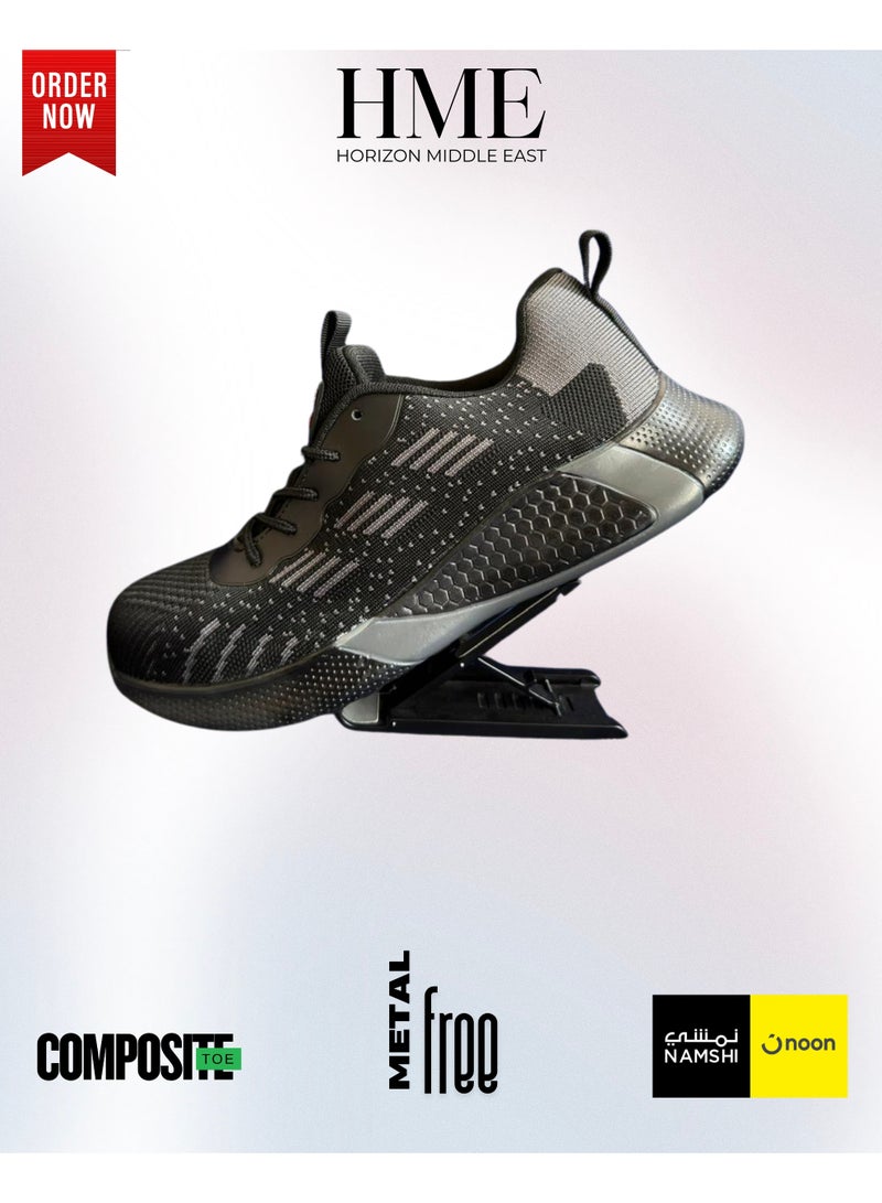 Workland Safety Shoes Metal Free Sports Type Low Ankle Premium Mesh Material Oil And Slip Resistant Shock Absorption Composite Toe & Kevlar Mid Plate Workland Shoes - Image 4