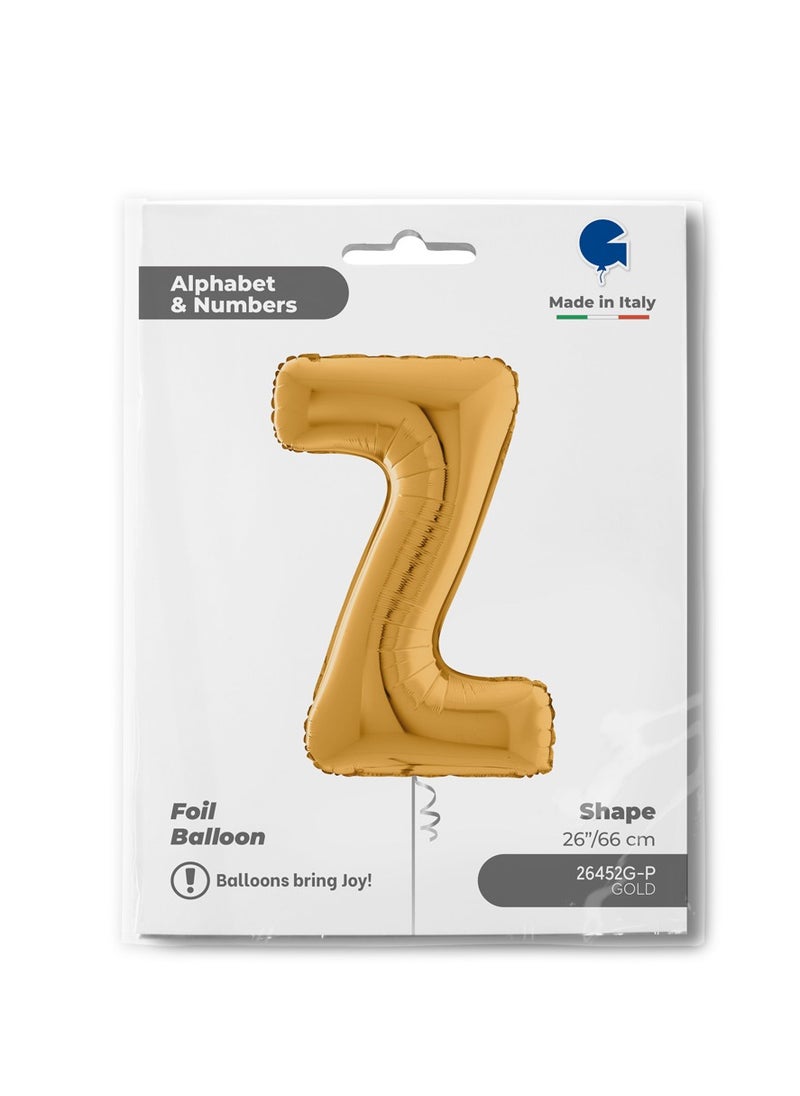 GRABO 26" Foil Balloon Letter Z Gold  - Image 2