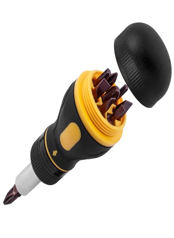 ياكاموز أداة مفك براغي متعددة الاستخدامات من ياكاموز 9 في 1، مفك براغي صغير مزود بسقاطة مع رؤوس توركس مشقوقة، أداة إصلاح مفك براغي قصير متعدد الرؤوس - Image 1