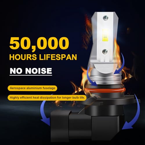 LEDYOTRY 9145 H10 LED Fog Light Bulbs, 4000LM Bright 6000K White, 400% Brightness 9140 H10 9040 9045 LED Fog Lights, Play and Plug, Non-polarity, Pack of 2 - Image 3