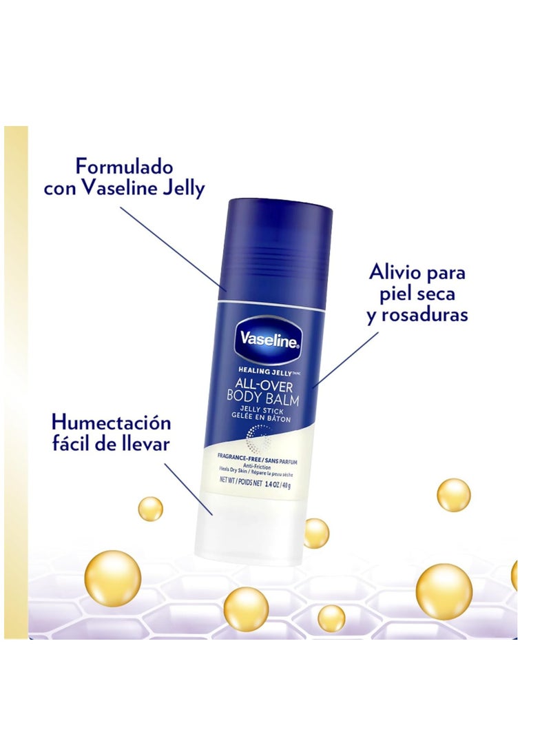 فازلين مرطب فازلين للجسم على شكل جيلي لتخفيف جفاف البشرة، بدون رائحة، علاج مُستهدف للبقع التي يصعب الوصول إليها، 40 جم/1.4 أونصة، 40 جرام - Image 2