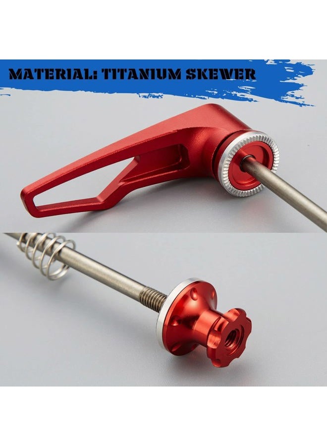 corki Upgraded Titanium Quick Release Skewer Set for Mountain Bike Red - Image 4