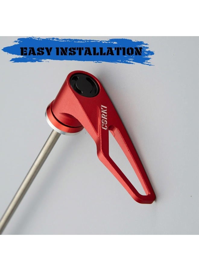 corki Upgraded Titanium Quick Release Skewer Set for Mountain Bike Red - Image 3