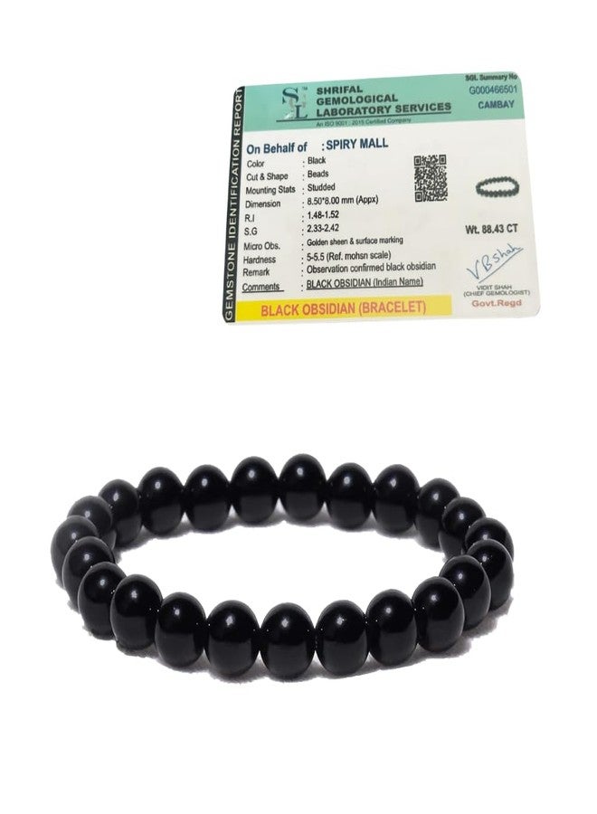 Spiry Original Certified Black Obsidian Bracelet For Women | Crystal Adjustable Natural Stone Bracelet for Money, Success & Positive Energy - Handmade Spiritual Jewelry - Image 1