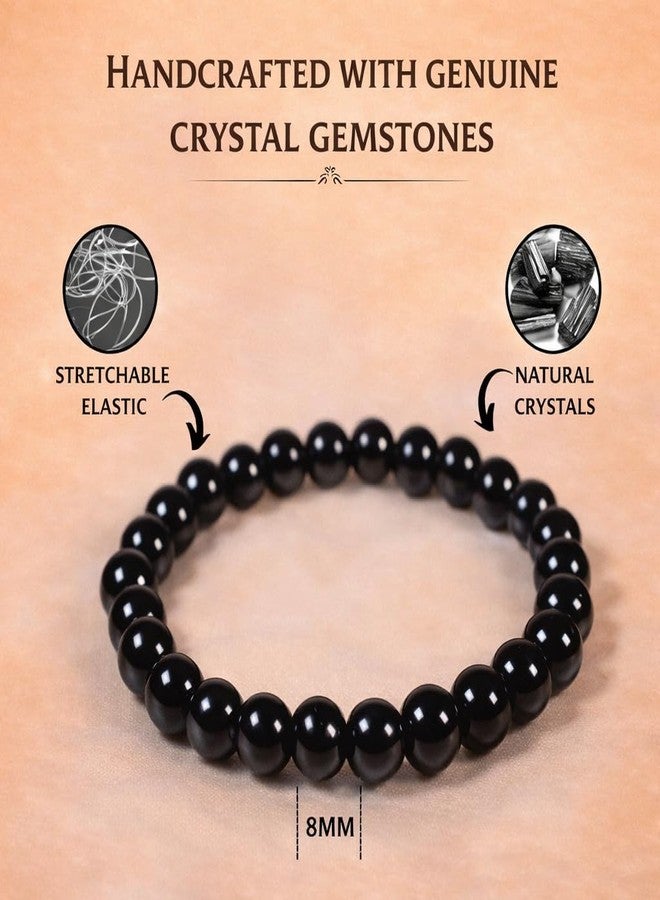 Spiry Original Certified Black Obsidian Bracelet For Women | Crystal Adjustable Natural Stone Bracelet for Money, Success & Positive Energy - Handmade Spiritual Jewelry - Image 4