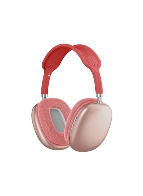 P9 Wireless Bluetooth Headphones Physical Noise Reduction Headphones Stereo Sound for Phone PC Gaming Headset (RED)